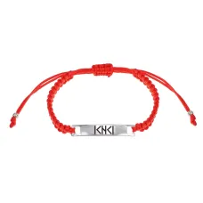 Браслет Красная нить с гравировкой Защитный щит Зеркало BSKN-007