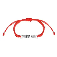 Браслет Красная нить с гравировкой Материальное благополучие BSKN-015