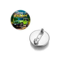 Круглый значок, цвет серебро, Алтай C0401023