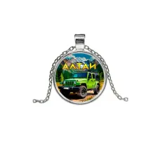 Кулон, цвет серебро, с цепочкой, Алтай C0401026