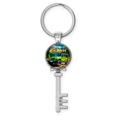 Брелок ключ, цвет серебро, с кольцом для ключей, Алтай C0401044