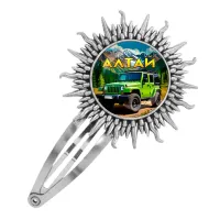 Заколка металлическая, цвет серебро, Алтай C0401045