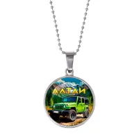 Кулон, цвет серебро, с цепочкой, Алтай C0401053