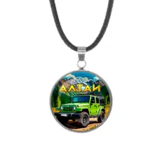 Кулон, нержавеющая сталь, со шнурком, Алтай C0401062