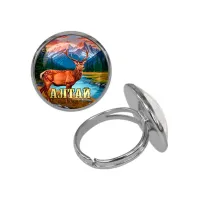 Кольцо металлическое, цвет серебро, Алтай C0402015