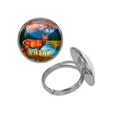 Кольцо металлическое, цвет серебро, Алтай C0402015