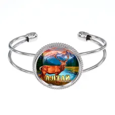 Браслет металлический, цвет серебро, Алтай C0402034