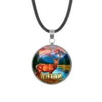 Кулон, нержавеющая сталь, со шнурком, Алтай C0402062