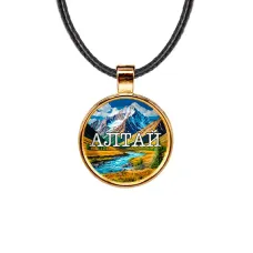 Кулон, цвет золото, со шнурком, Алтай C0403033