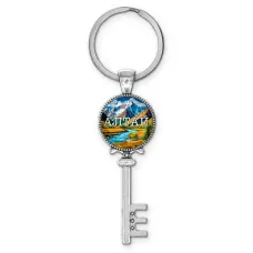 Брелок ключ, цвет серебро, с кольцом для ключей, Алтай C0403044