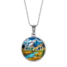 Кулон, цвет серебро, с цепочкой, Алтай C0403053