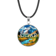 Кулон, нержавеющая сталь, со шнурком, Алтай C0403062