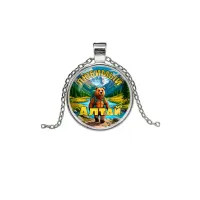 Кулон, цвет серебро, с цепочкой, Любимый Алтай C0404026