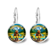 Серьги металлические, Любимый Алтай C0404038