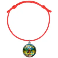 Браслет из красного шнура, Любимый Алтай C0404052