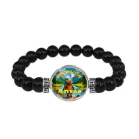 Браслет из черного агата, Любимый Алтай C0404056