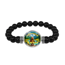 Браслет из черного агата, Любимый Алтай C0404056