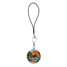 Подвеска для телефона, цвет серебро, со шнурком, Пойдем в поход C0406060