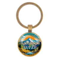 Круглый брелок, цвет бронза, Сказочный Алтай C0407017