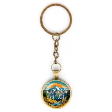 Круглый брелок, цвет бронза, с цепочкой, Сказочный Алтай C0407018