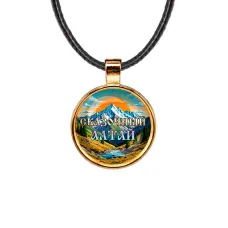 Кулон, цвет золото, со шнурком, Сказочный Алтай C0407033