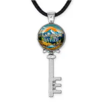 Кулон ключ, цвет серебро, со шнурком, Сказочный Алтай C0407043