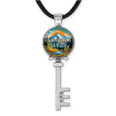 Кулон ключ, цвет серебро, со шнурком, Сказочный Алтай C0407043