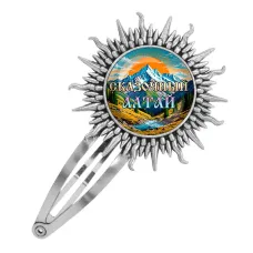 Заколка металлическая, цвет серебро, Сказочный Алтай C0407045