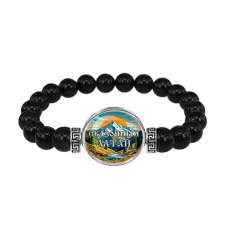 Браслет из черного агата, Сказочный Алтай C0407056