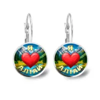 Серьги металлические, Я люблю Алтай C0408038