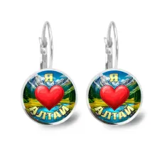 Серьги металлические, Я люблю Алтай C0408038
