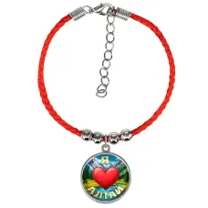 Браслет из красного шнура, Я люблю Алтай C0408047
