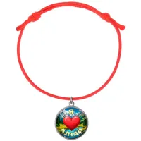 Браслет из красного шнура, Я люблю Алтай C0408052