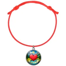 Браслет из красного шнура, Я люблю Алтай C0408052