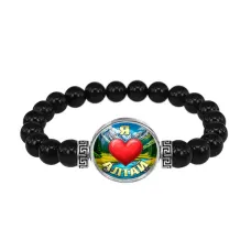 Браслет из черного агата, Я люблю Алтай C0408056