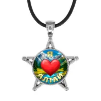 Звезда-кулон, металл, Я люблю Алтай C0408064