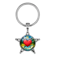 Звезда-брелок, металл, Я люблю Алтай C0408065