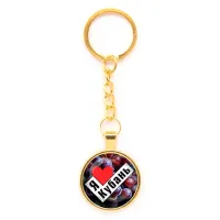 Круглый брелок, цвет золото, с цепочкой, Я люблю Кубань C0501020