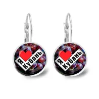 Серьги металлические, Я люблю Кубань C0501038