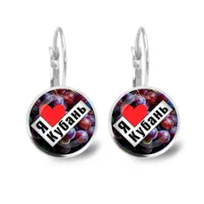 Серьги металлические, Я люблю Кубань C0501038