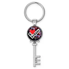 Брелок ключ, цвет серебро, с кольцом для ключей, Я люблю Кубань C0501044