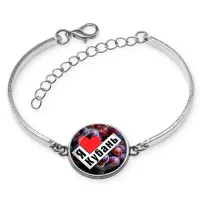 Браслет металлический, цвет серебро, Я люблю Кубань C0501046