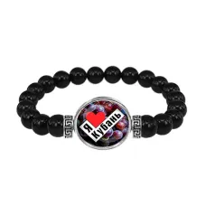 Браслет из черного агата, Я люблю Кубань C0501056