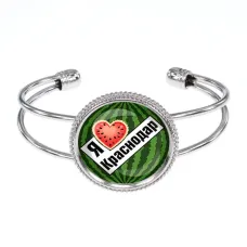 Браслет металлический, цвет серебро, Я люблю Краснодар C0502034