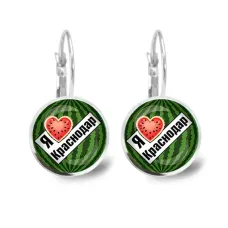 Серьги металлические, Я люблю Краснодар C0502038