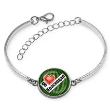 Браслет металлический, цвет серебро, Я люблю Краснодар C0502046