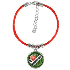 Браслет из красного шнура, Я люблю Краснодар C0502047