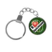 Брелок, нержавеющая сталь, с кольцом для ключей, Я люблю Краснодар C0502061