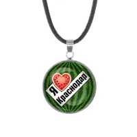 Кулон, нержавеющая сталь, со шнурком, Я люблю Краснодар C0502062