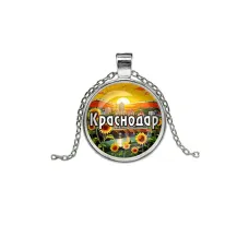 Кулон, цвет серебро, с цепочкой, Краснодар C0505026